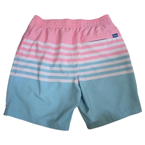 Chubbies The On The Horizons Swim Shorts Blue, Pink, White Stripe Medium 7" - Picture 4 of 6